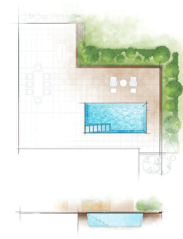 The CHIC pool landscape design