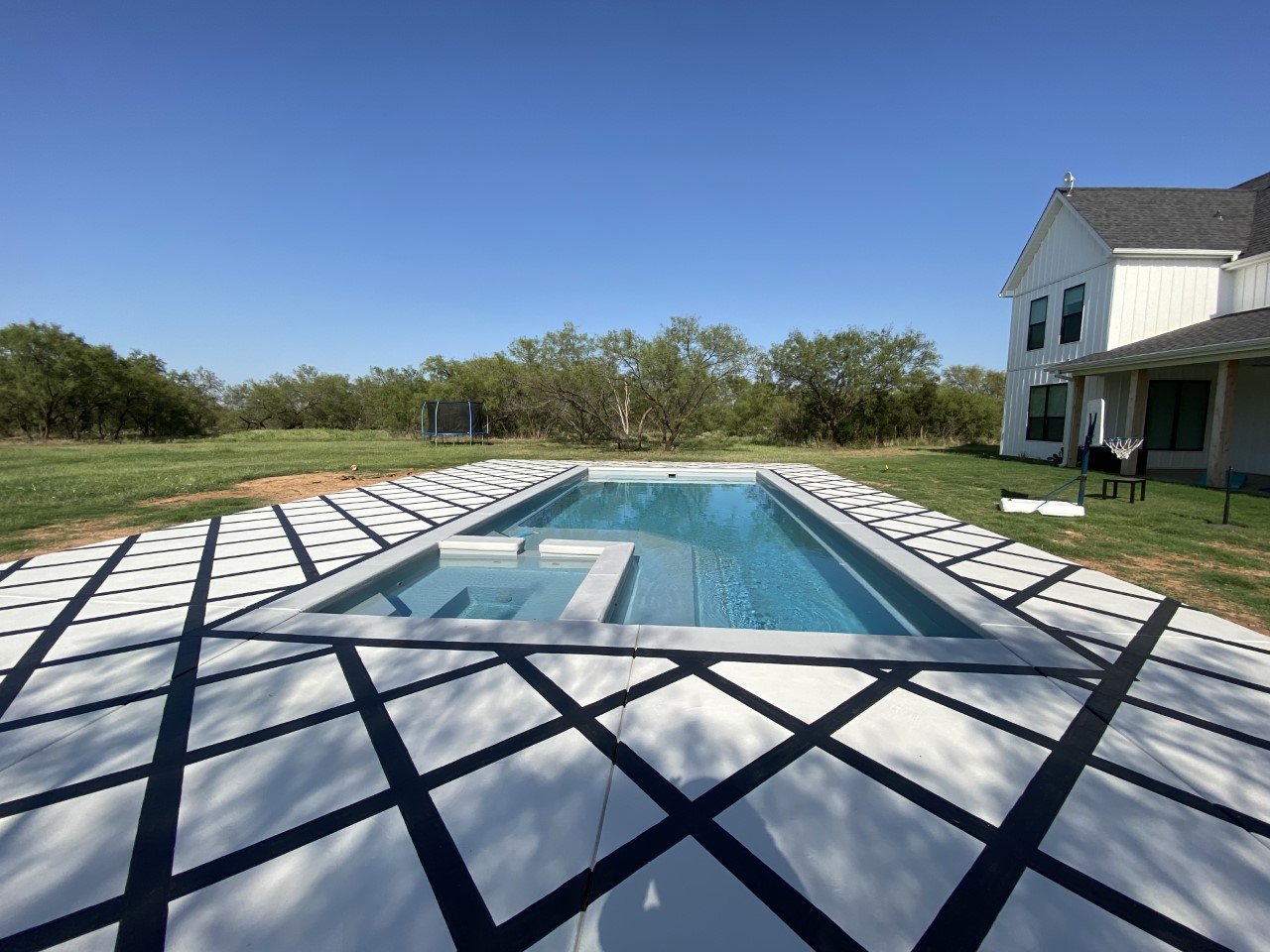 The Luxe Pool - Overhead View with Home